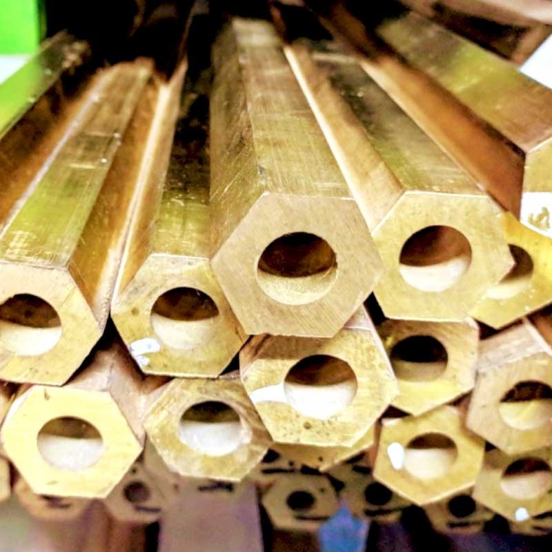 Brass Bar – Hexagonal Hollow BY EWB